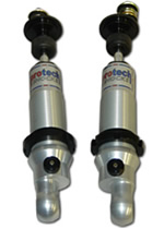 Mini rear coil overs with off-set lower eye mounts and upper off-set stems